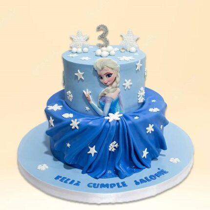 Frozen Semi Fondant Doll Cake