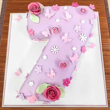 7 Number Butterfly Chocolate Cake
