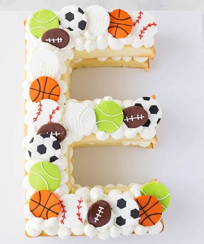 E Shape Sports Butterscotch Cake