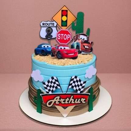 Car Traffic Racing Cake