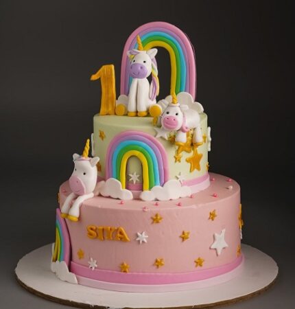 Unicorn Rainbow Party Cake