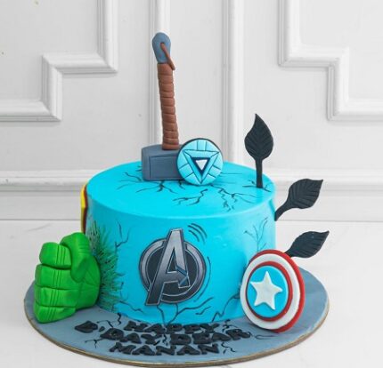 Avenger Semi Fondant Birthday Cake