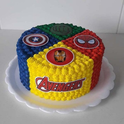 Avenger Chocolate Logo Photo Cake