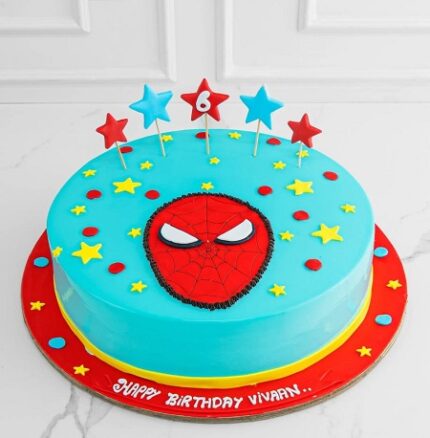 Spiderman Face Cake