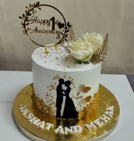 1st Anniversary Rose Cake