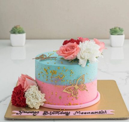 Anniversary Butterfly Rose Cake